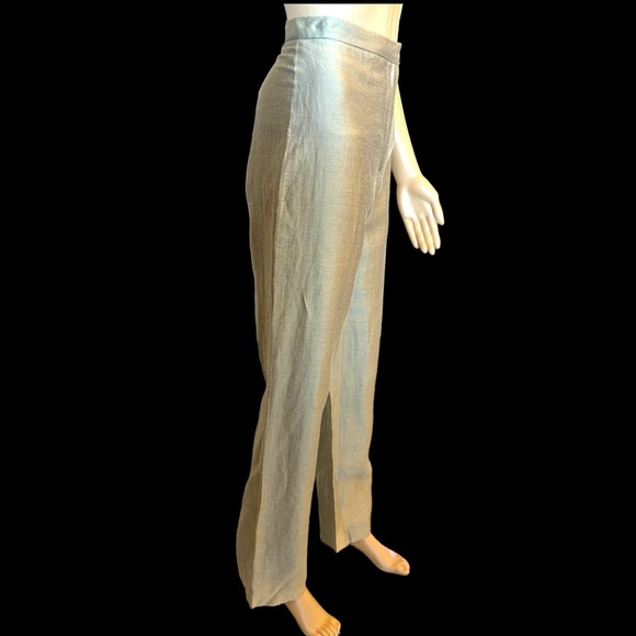 Jon by Teri Jon Subtle Gold Metallic Pants Size 2 - Picture 3 of 7